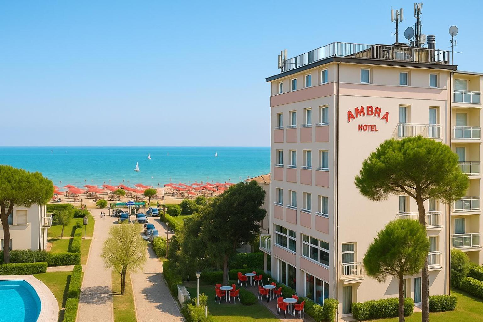 Hotel Ambra Milano Marittima Bagian luar foto